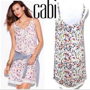 CAbi watercolor floral meadow dress size S
